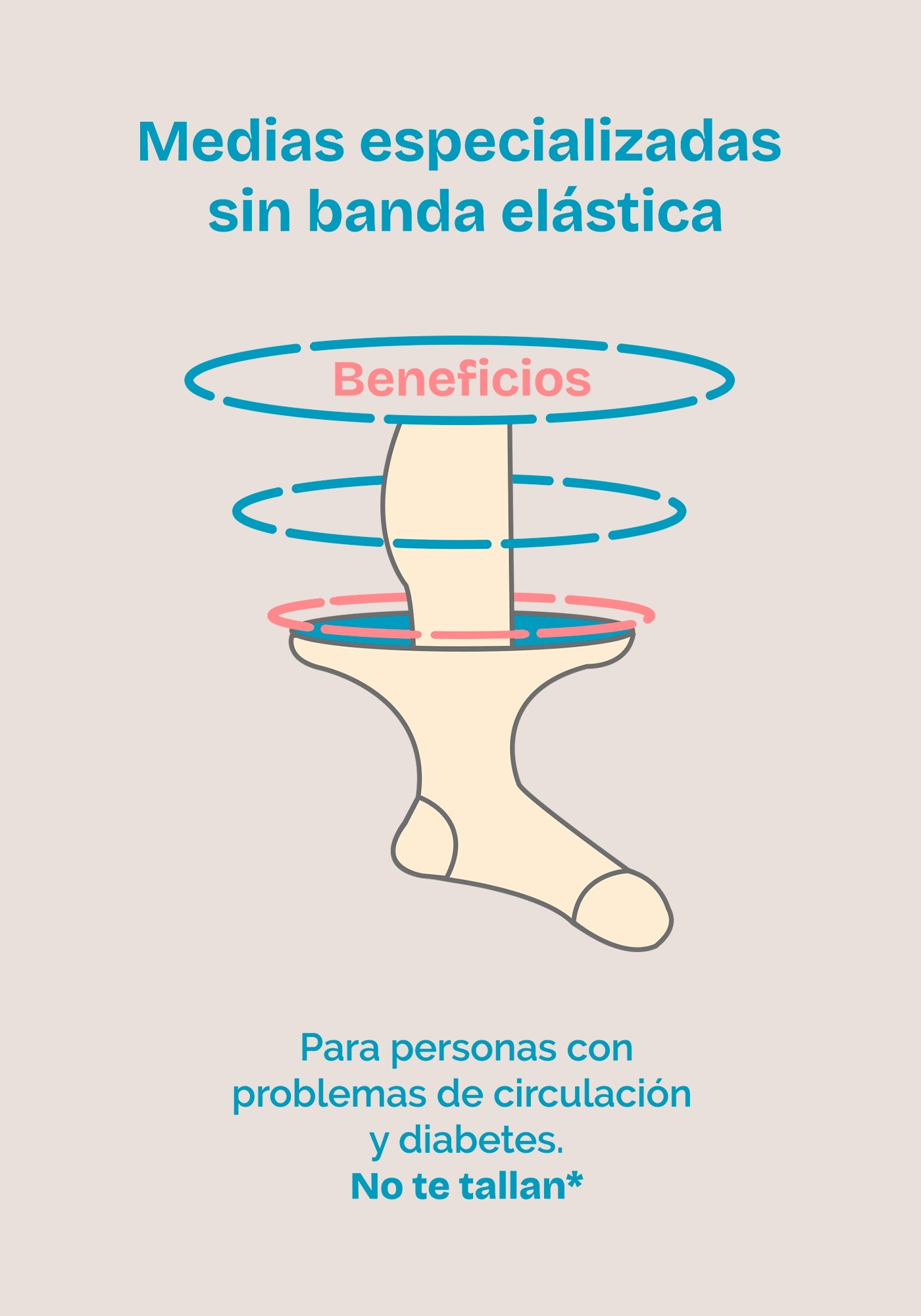 Media Beneficios Semi Acolchada Dama-1