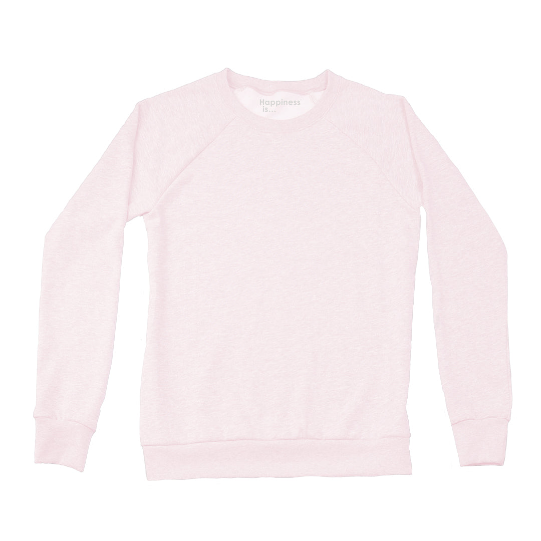 Women's Plain Crew Sweatshirt, Ballet Pink-0