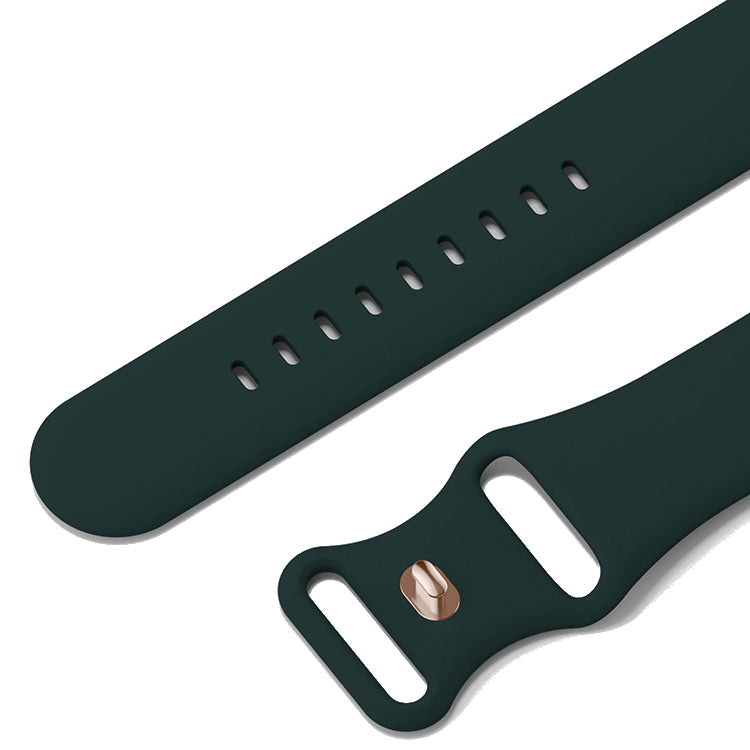 Silicone Sports Band Royal Green with Gold Pin - The Noosa Large - Compatible with Apple Watch Size 42mm to 45mm-1